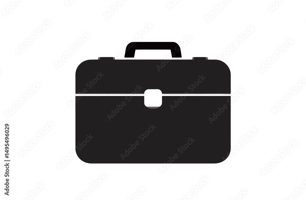 Silhouette of a Black Briefcase Symbolizing Professionalism and Business Life Silhouette of a Black Briefcase Symbolizing Professionalism and Business Life