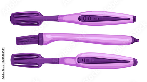 Stylish Purple Hairbrush Tool for Modern Hair Styling and Grooming Needs