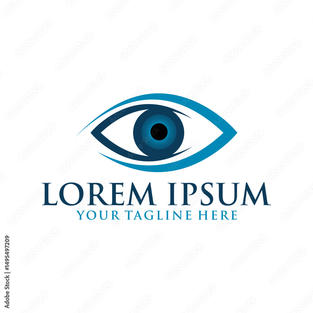Obraz premium Blue Eye Vision Logo Design