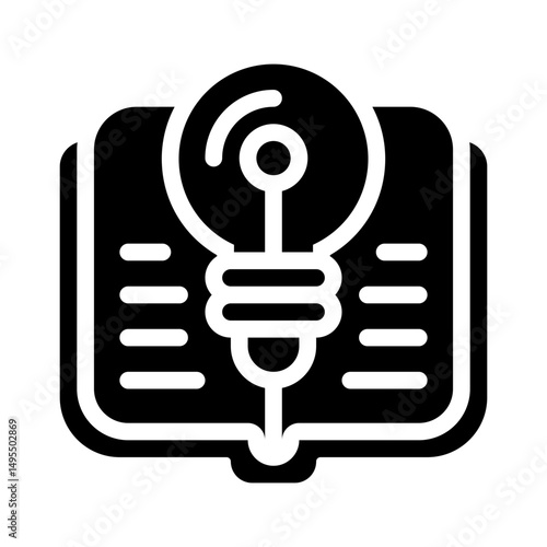 learning idea glyph icon