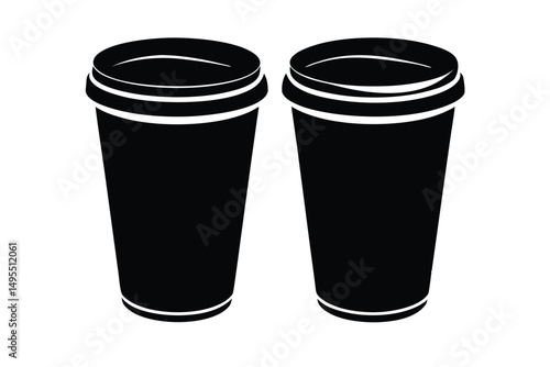 paper-coffee-cups-silhuette---vector-art-illustrit.eps