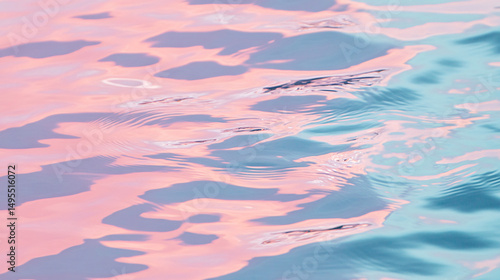 Pastel Water Droplet Ripples on Calm Water Surface
