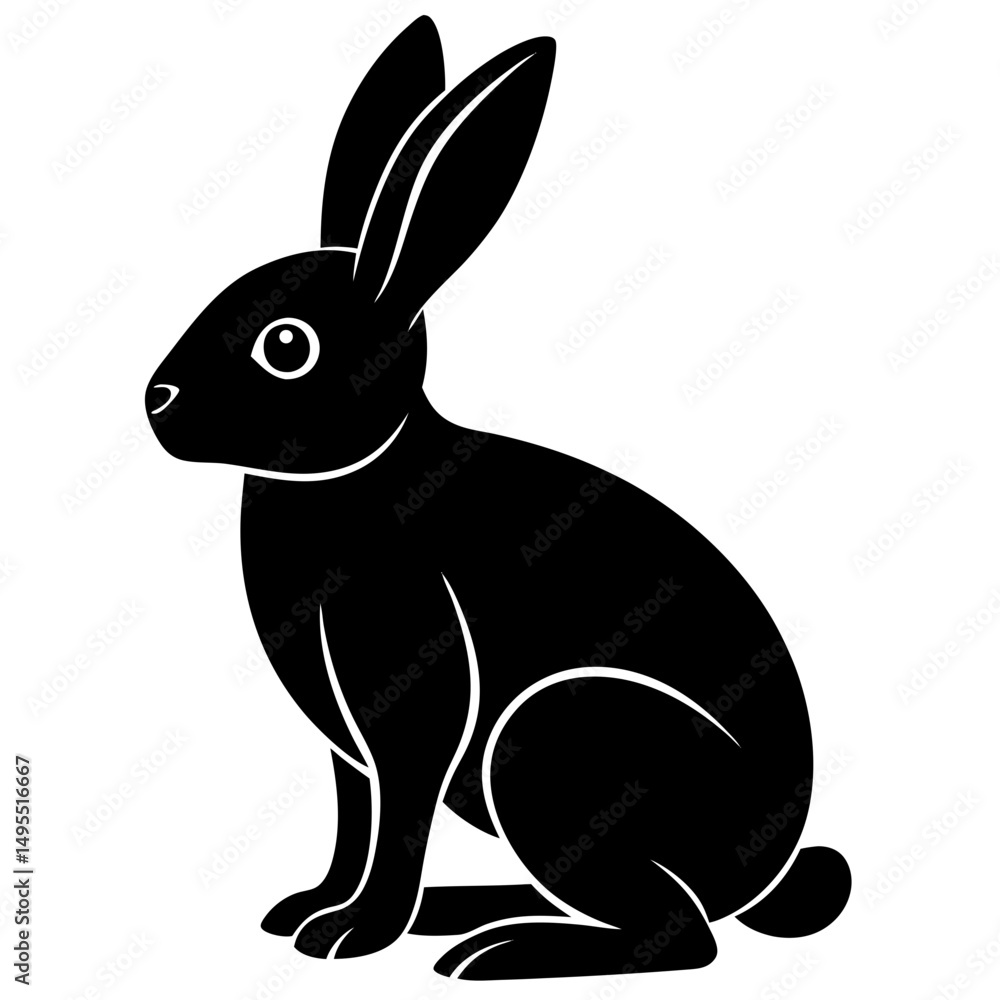 Obraz premium vector illustration of a rabbit