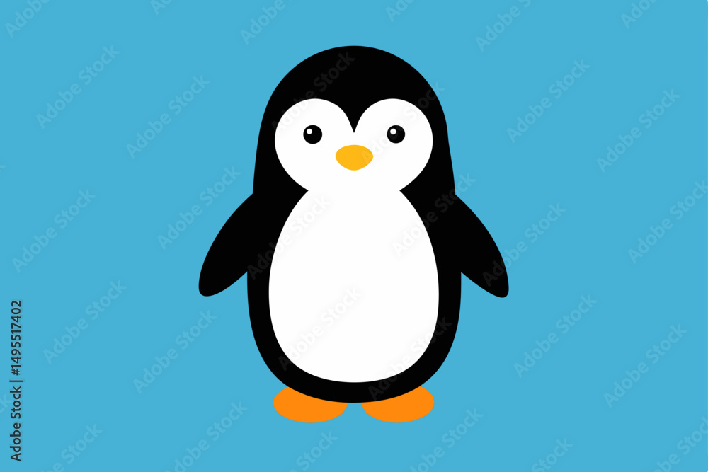 Naklejka premium penguin on the snow