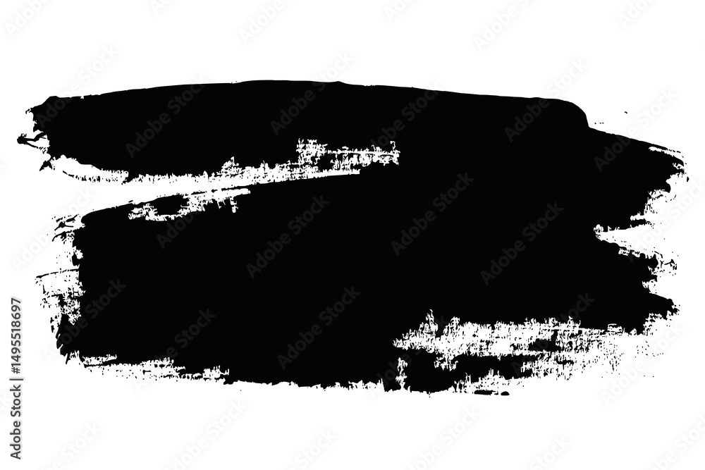 Abstract Black Hand Drawn Grunge Ink Brush Stroke. Creative paintbrush line with rough edges. Stain for backdrops. Freehand doodle line borders. Black splashes Abstract Black Hand Drawn Grunge Ink Brush Stroke. Creative paintbrush line with rough edges. Stain for backdrops. Freehand doodle line borders. Black splashes