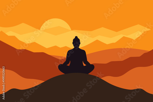 silhouette of buddha