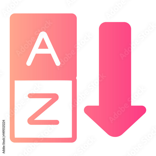 alphabet gradient icon