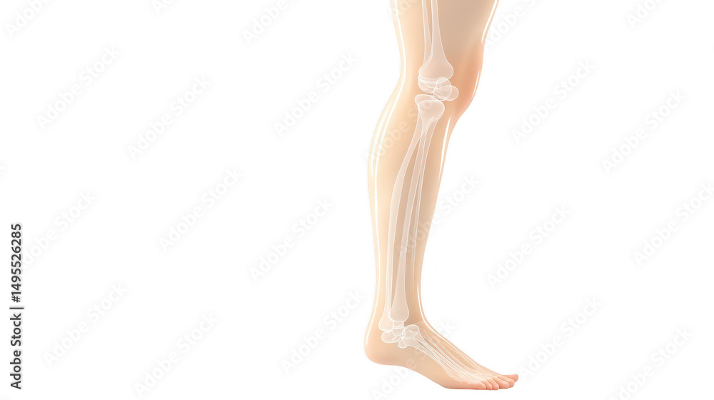 Detailed view of woman's legs, a focus on bone structure and anatomy Detailed view of woman's legs, a focus on bone structure and anatomy
