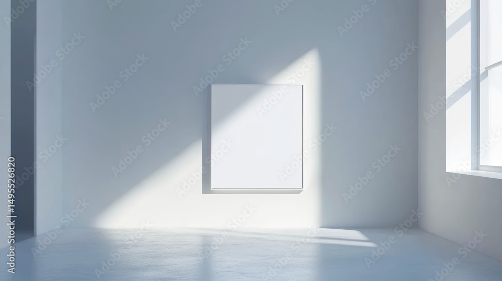 Advertising Light Box Mock-up in White Room Background with Copy Space Advertising Light Box Mock-up in White Room Background with Copy Space
