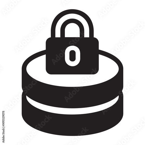 lock glyph icon