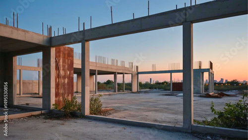 Baustelle verlassen am Abend