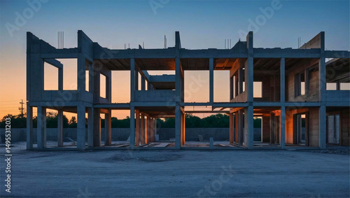 Baustelle verlassen am Abend