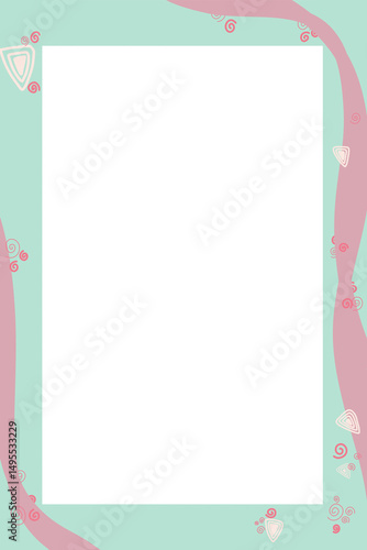 Abstract Frame with pastel color Ornament