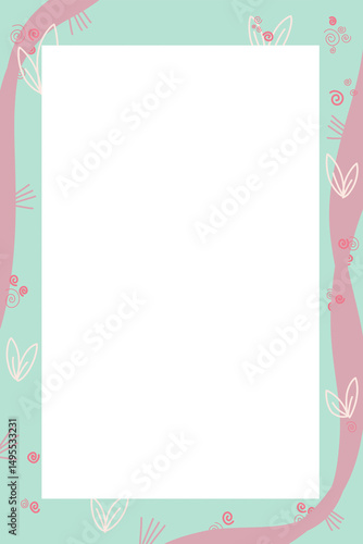 Abstract Frame with pastel color Ornament