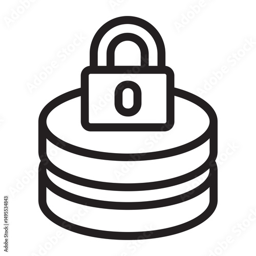 lock line icon