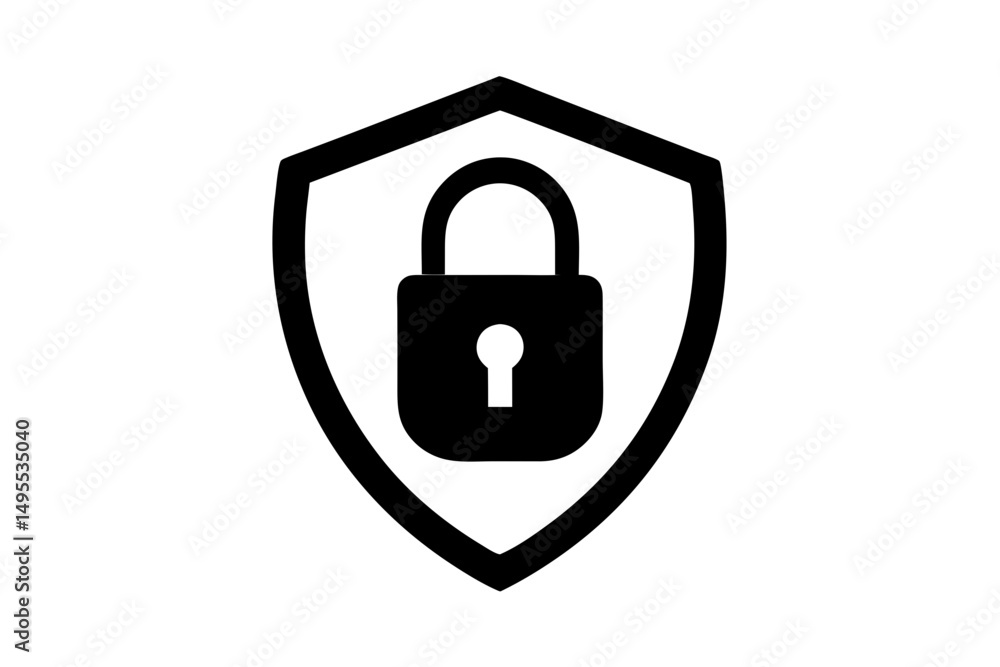 lock icon on white background lock icon on white background