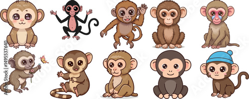 baby monkey image set