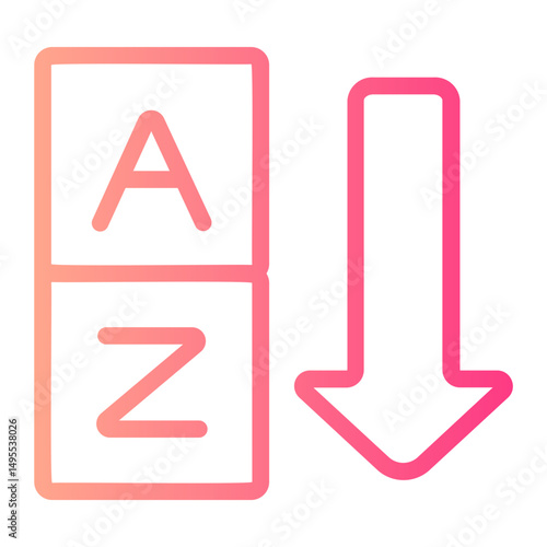 alphabet gradient icon