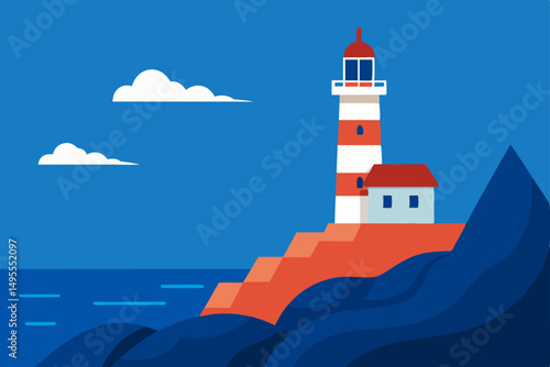 lighthouse in the sea
