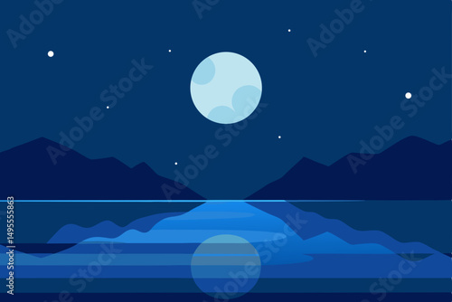 moon over sea