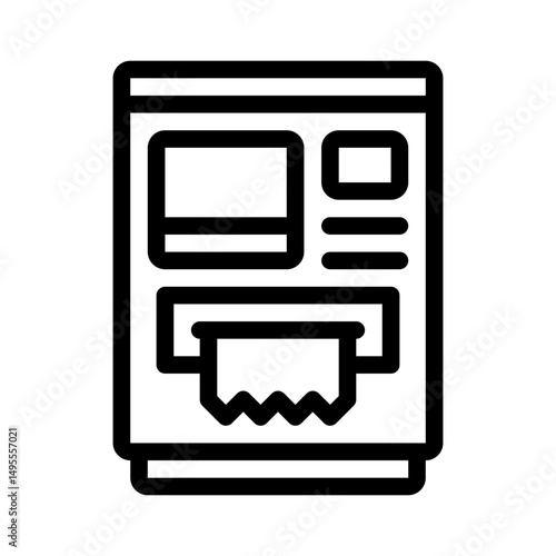 ticket machine line icon
