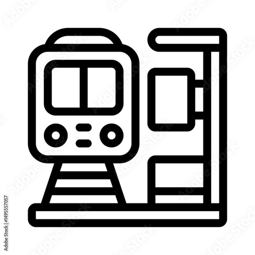 train station line icon