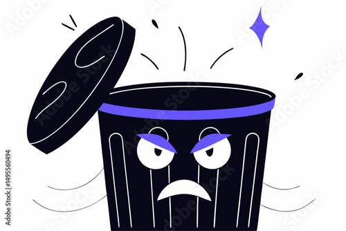 A detailed cartoon artwork of a character feeling angry and frustrated