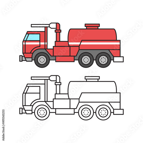 Special fire truck rescue equipment icon isolated on white