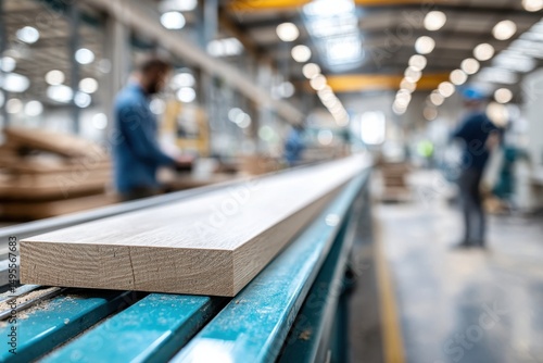 Wallpaper Mural Bright factory producing particle board kitchens with engaging machinery and lively designs Torontodigital.ca