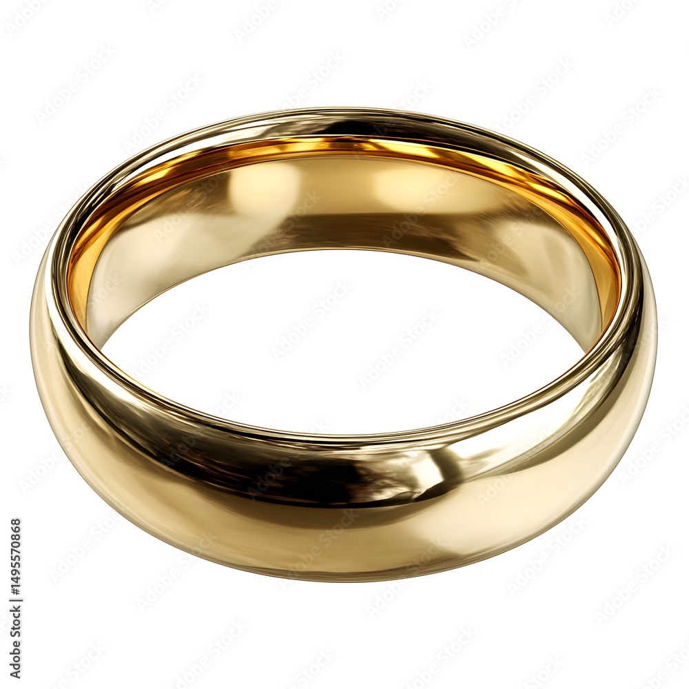 Elegant gold wedding ring glimmering against a transparent backdrop, symbolizing love and commitment for every couple Elegant gold wedding ring glimmering against a transparent backdrop, symbolizing love and commitment for every couple