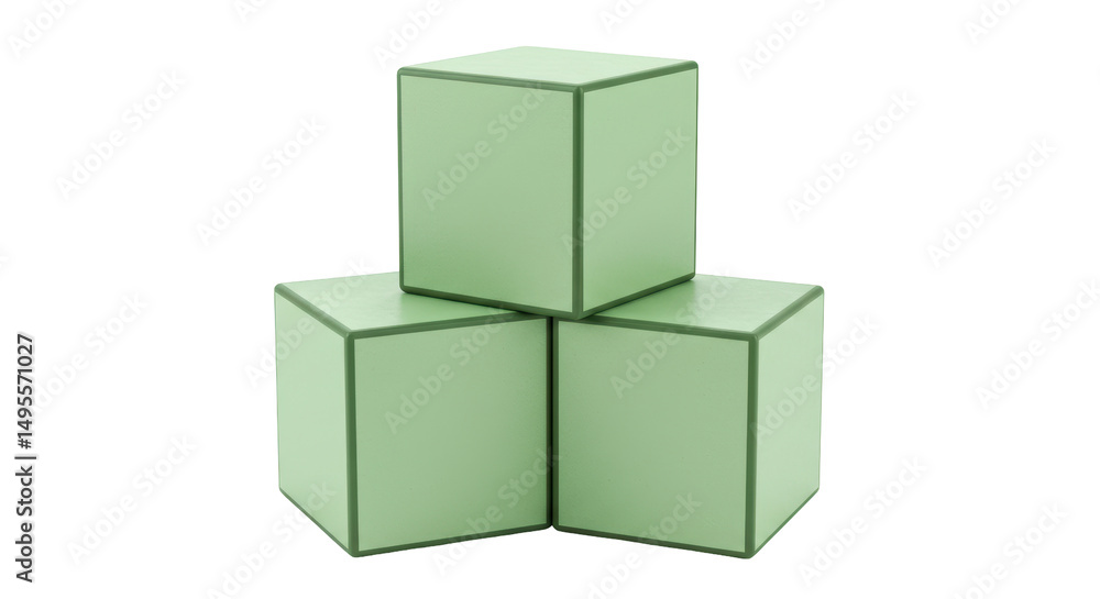 Obraz premium Isolated Green Boxes
