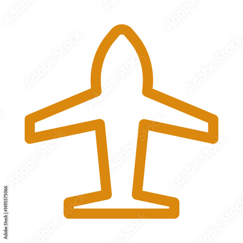 Airplane Outline Vector Illustration icon