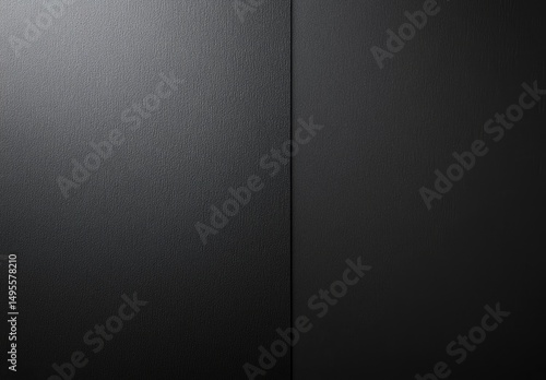 Dark, textured wall panels with a vertical seam