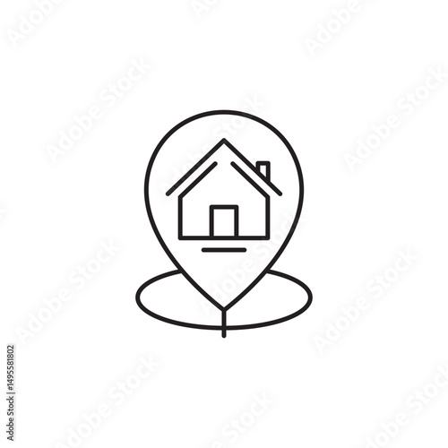Map Pin with House
