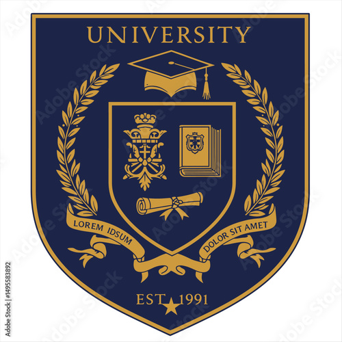 university and college school crests and logo emblems