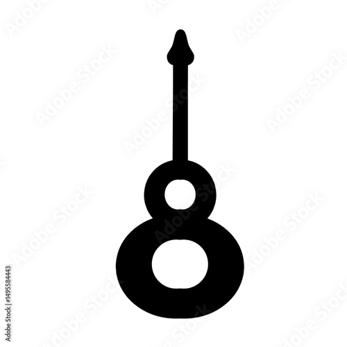 Minimalist representation featuring dual contrasting spheres on a solid field