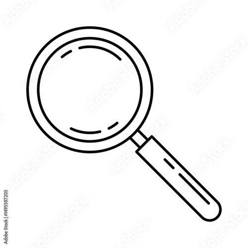 Magnifying glass icon in isometry. Image for website, app, logo, design.