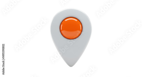 Isolated Orange Location Pin Free Download Isolated Orange Location Pin - GFXLoad