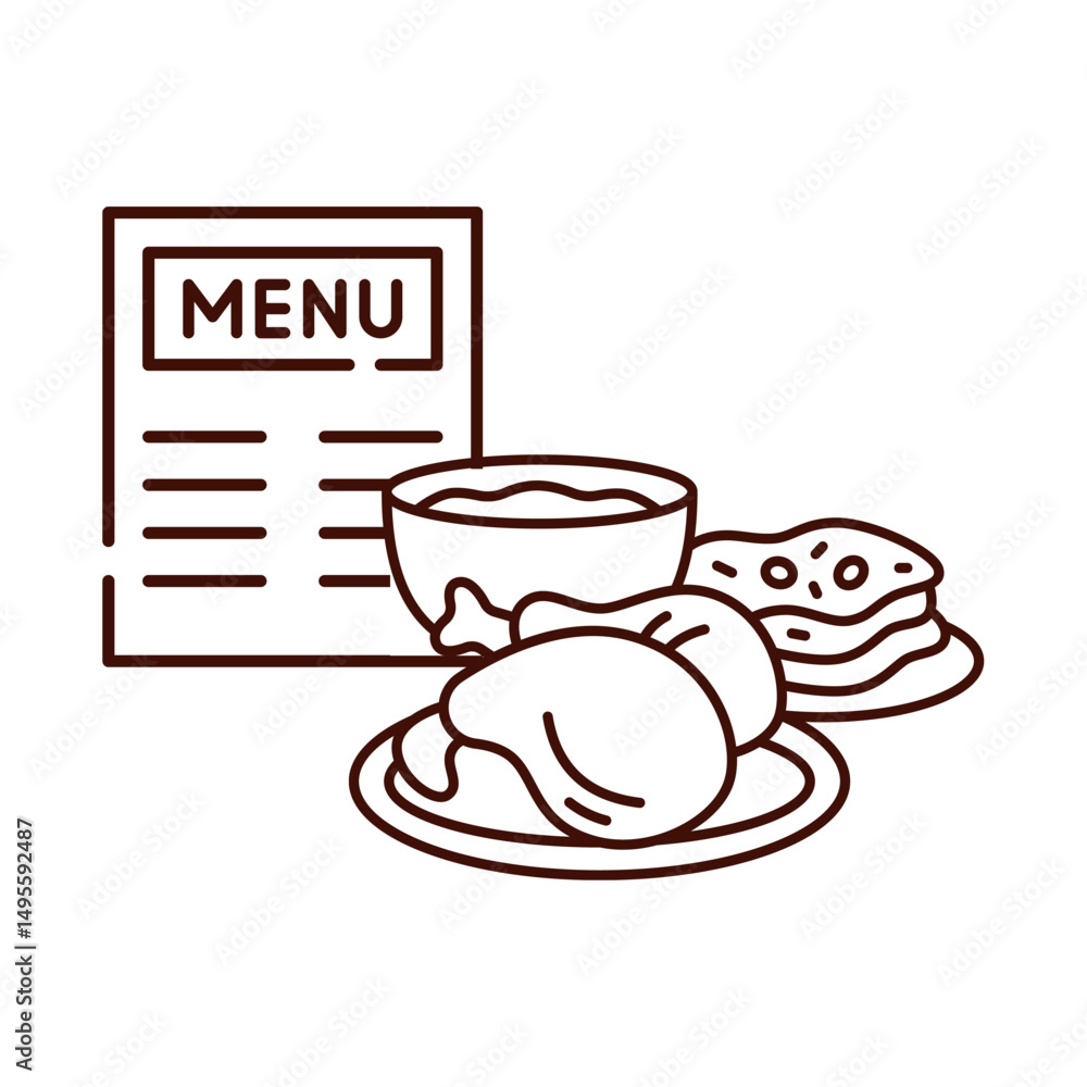 food menu icon design vector illustration food menu icon design vector illustration