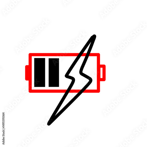 Critical low battery indication with a minimalist aesthetic red outline