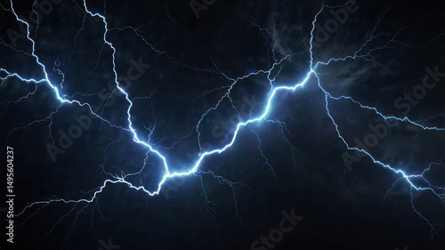 Wallpaper Mural A dramatic image of lightning streaks across a dark, stormy night sky Torontodigital.ca