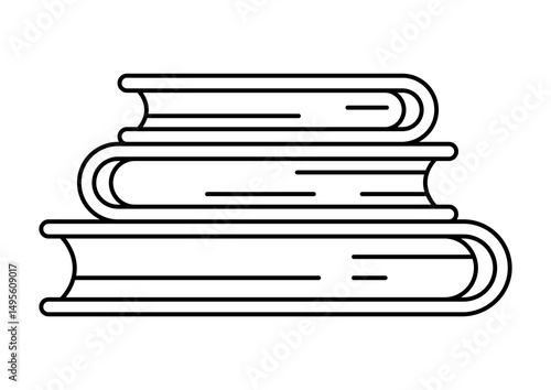 Illustrations of books stack. Image for education and school.