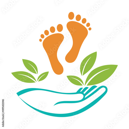 Childcare and Environment Logo Vector Concept.