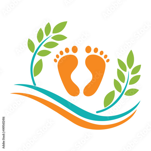 Childcare and Environment Logo Vector Concept.