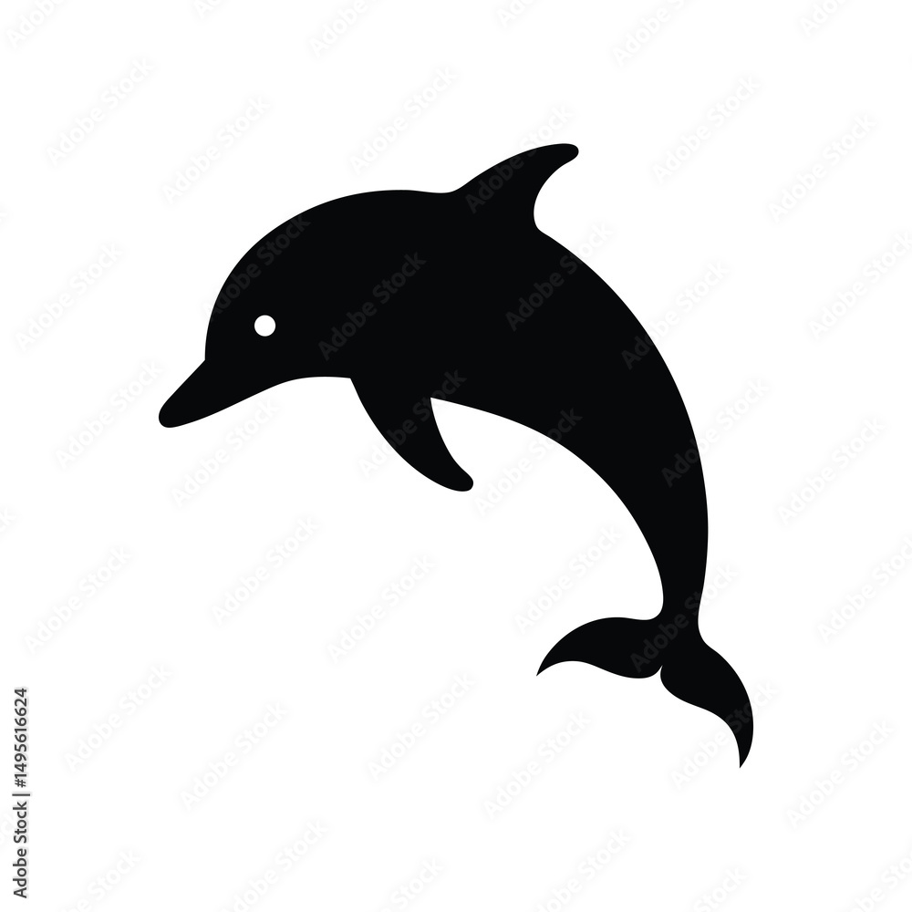 Fototapeta premium dolphin isolated on white background