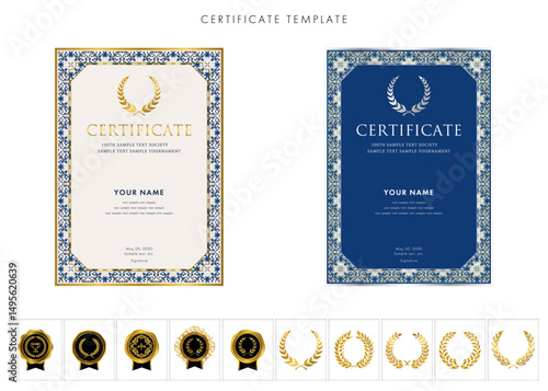 賞状２８４　certificate　award　表彰状　celebration