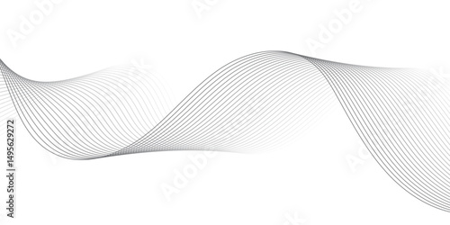 Vector Illustration of Abstract Wavy Lines on Transparent BackgroundIdeal for High-Tech Communication Designs, Big Data Reports, Research Presentations, and Business Technology Collateral –