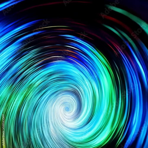 Abstract Colorful Swirl Design with Bright Light Effects
