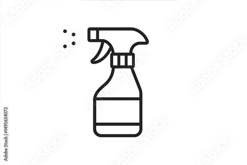 Cleaning spray bottle used for disinfecting surfaces during daily chores in a tidy home environment