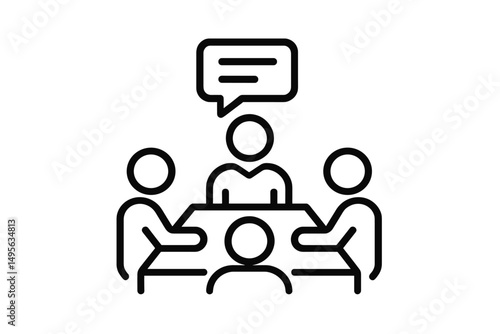 Engaging discussion at a round table meeting among diverse participants in a collaborative setting